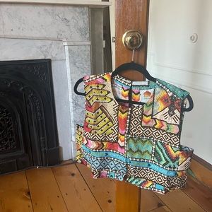 Farm Rio Banana Scarves Linen Crop Top